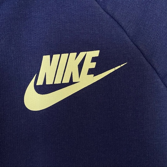 Nike Blue quarter zip sweatshirt with White Logo - Picture 3 of 4